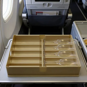 Separador de Copas de Vino Acrílico Color Champán con Estructura Resistente, Separador de Vasos de Plástico Reutilizable para Catering de Aerolíneas, Banquetes - Product Image 4