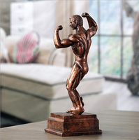 Trophée personnalisé en résine, sculpture de homme culturiste, statue, modèle de portrait, design 3D, logo vierge, récompense, souvenir, cadeau personnel