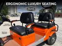 Carrito de Golf Eléctrico Q8 de Doble Fila y 4 Plazas, 1800W, Sin Escobillas, 60V80AH, Alcance de 59KM, Frenos de Disco en las Cuatro Ruedas, Carrito de Ocio