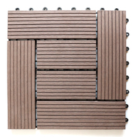 Dalles de terrasse en WPC carrées antidérapantes, étanches, à emboîtement, pour extérieur, installation facile, bricolage, revêtement de sol composite pour jardin