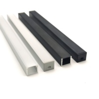 Profilés en aluminium linéaires LED personnalisés YG-1513A 15,2*13 mm, diffuseur en PC en forme de U monté en surface, pour éclairage mural