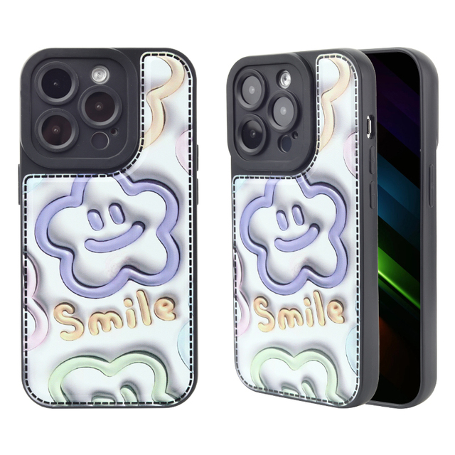 Wholesale Beautiful 3D Three-dimensional Pattern TPU+PC Phone case Colorful Len Phone Cover for iPhone case Funda Para Celulares