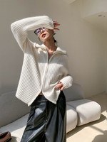 Maßgefertigte Kaschmir-Strickjacke für Damen, Frühling und Herbst Freizeit-Joker-Pullover, Untergestell-Shirt, Oberteil