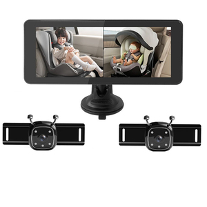 Cámara de Coche para Bebés HD de 2 Canales, Monitor de Pantalla Dividida de 6.86 Pulgadas para Asiento Trasero para Observar a Niños Pequeños e Infantes YB-686CA - Product Image 1