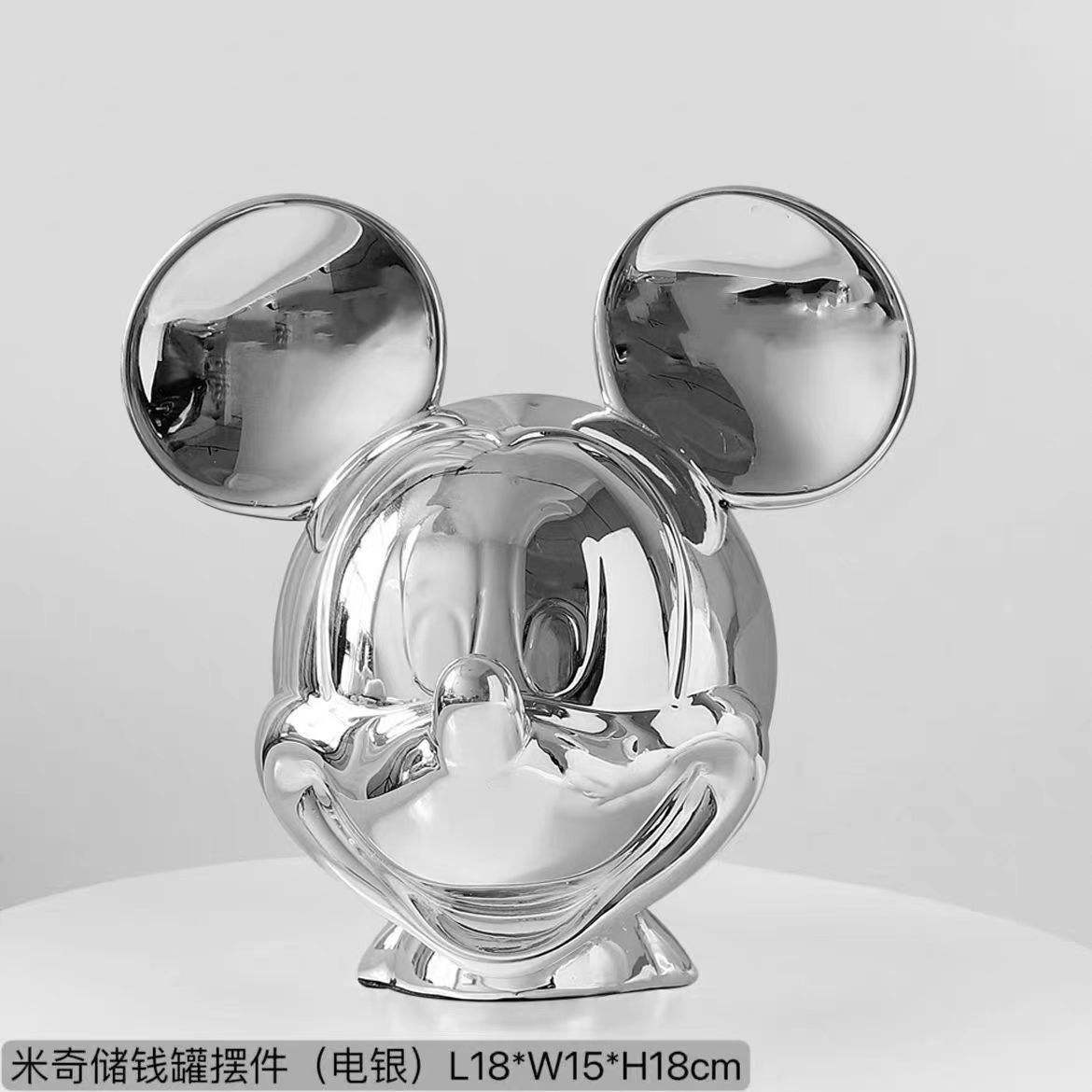 Cabeza de Mickey-plata electrochapada