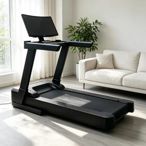 Tapis de course à coussinets souples, courbé, avec écran de streaming, capacité de charge élevée 200 kg, protection des genoux, pour usage professionnel en club de fitness - Product Image 2