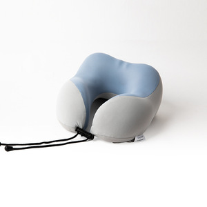 Almohada de Viaje en Forma de U con Espuma Viscoelástica, Soporte Portátil para el Cuello, Alivio para la Columna Cervical, Uso para Adultos, Funda de Nailon con Tela de Seda Helada - Product Image 2