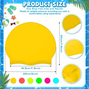 Cómodo <span class=keywords><strong>gorro</strong></span> de natación de silicona estampado para niños, mujeres y hombres, <span class=keywords><strong>gorro</strong></span> de natación antideslizante impermeable - Product Image 4