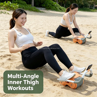 Rouleau abdominal de fitness pour la maison, à rebond automatique, pour hommes et femmes adultes, pour sculpter et affiner la taille, entraînement de brûlage des graisses