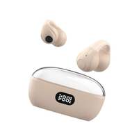Écouteurs sportifs sans fil à conduction osseuse avec affichage numérique et clip auriculaire pour un confort optimal en extérieur