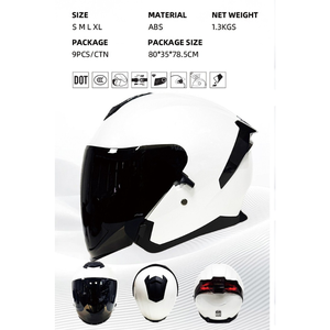 <span class=keywords><strong>Casco</strong></span> de motocicleta <span class=keywords><strong>modular</strong></span> abatible de media cara, certificado DOT, material ABS, OEM, venta al por mayor, doble visera, listo para usar - Product Image 5