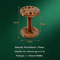 Support rotatif en bois pour ciseaux, support à 12 fentes pour ciseaux avec rotation à 360° °   Base pivotante, idéale pour la couture, le quilting, les stylistes et les coiffeurs