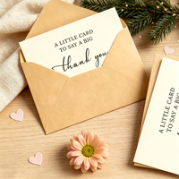 Cartes de remerciement personnalisées imprimées avec logo et enveloppes, en matériau PU/PP écologique, cadeau pour les petites entreprises
