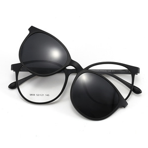 Lunettes de soleil polarisées Tr90 Cross Mirror avec 5 montures magnétiques, vision nocturne pour sports de plein air, conduite, pêche, unisexe, noir - Product Image 3