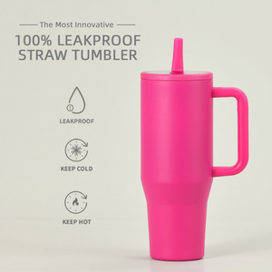 Gobelet Isotherme de 40 oz en Acier Inoxydable à Double Paroi avec Logo Personnalisé, Anti-Fuite, Couvercle à Paille et Poignée - Product Image 6