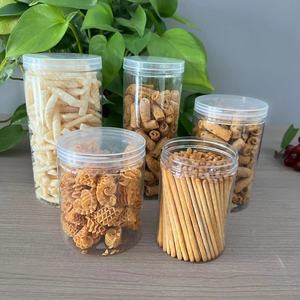Rỗng miệng rộng cấp thực phẩm Cookie <span class=keywords><strong>container</strong></span> Jar Pet nhựa Jar với PP cap - Product Image 3