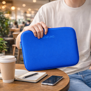 MINFUNG GOTS-zertifizierte Maßgefertigte Umweltfreundliche Neopren 13 14 15 Zoll Reißverschluss Wasserdichte Fleece Notebook-Hülle <span class=keywords><strong>Laptop</strong></span>-Tasche - Product Image 6