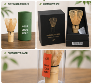 Batidor de Matcha de Bambú de Alta Calidad con Logotipo Personalizado OEM, Batidor de Matcha Ecológico Chasen para Ceremonia, Accesorios y Herramientas para Matcha - Product Image 4