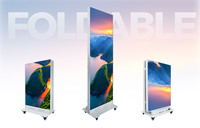Affichage d'affiche Led pliable avide Cob P1.25 P1.53 P1.86 écran d'affiche Led debout
