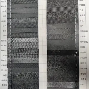 कार सीट सोफा फर्नीचर के लिए काले रंग का पीवीसी कृत्रिम चमड़ा ताजा स्टॉक रेक्सिन चमड़ा - Product Image 1