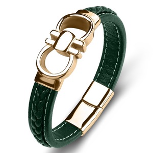<span class=keywords><strong>Bracciali</strong></span> in Pelle da <span class=keywords><strong>Uomo</strong></span> con Logo Personalizzato, Stile Punk, Incisione Unica e Chiusura Magnetica - Product Image 6