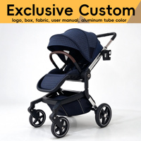 Poussette pliable Landleopard KingKong en alliage d'aluminium avec une capacité de charge de 20 kg pour bébés de 0 à 3 ans et plus - Utilisation en extérieur