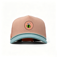 Casquettes de baseball en nylon perforées au laser de haute qualité, logo en silicone personnalisé, unisexe, imperméables, pour le golf