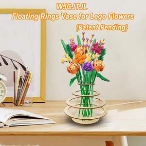 <span class=keywords><strong>Vase</strong></span> pour fleurs <span class=keywords><strong>Lego</strong></span> - Anneaux flottants <span class=keywords><strong>Vase</strong></span> à fleurs pour bouquet de fleurs <span class=keywords><strong>Lego</strong></span> Ensemble de construction Support d'exposition pour roses <span class=keywords><strong>Lego</strong></span> - Product Image 3