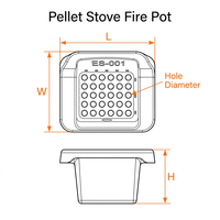 Pièces détachées Shengri pour poêle à granulés Chine, fonte gris, OEM, multi-usages, robustes