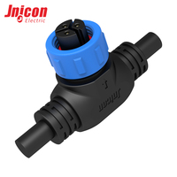 Connecteur M16 de type T à 3 broches surmoulé, répartiteur en T, 10A 300V IP67, ensemble prise mâle et fiche femelle à verrouillage par poussée