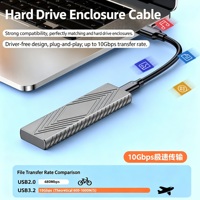 Kabel USB 3.2 ke Type-C 10Gbps 3A 60W Pengisian Cepat Kabel Data Hitam