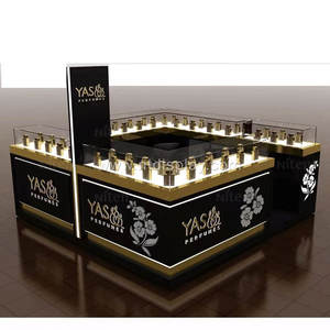 Expositor de Perfume de belleza al por menor Escaparate Tienda Muebles Vitrine <span class=keywords><strong>Quiosque</strong></span> Mesa de exhibición Gabinete de exhibición de perfume de vidrio - Product Image 4