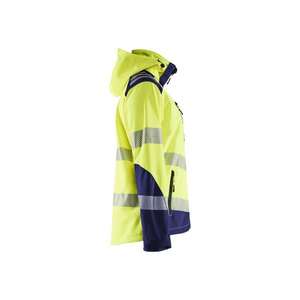 BLAKLADER - 479125133389S Women’s <b>Hi</b>-<b>Vis</b> <b>Softshell</b> <b>jacket</b> Yellow/Navy blue - EAN 7330509776605 <b>HI</b>-<b>VIS</b> WORKWEAR - Product Image 4