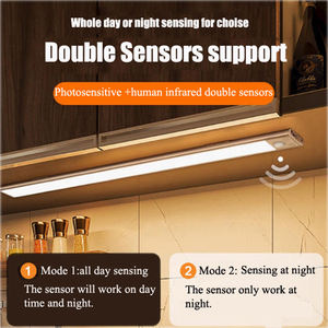 CCT <strong>Battery</strong> Powered Wireless Kitchen Rechargeable Closet Linear Lamp LED Motion Sensor Lighting Under Wardrobe <strong>Cabinet</strong> <strong>Light</strong> - Product Image 3