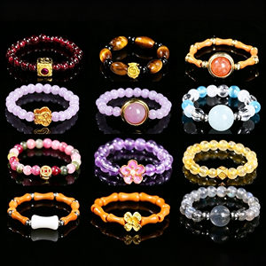 Bagues en pierres précieuses naturelles mélangées, bagues larges en cristal poli massif, bagues en pierres assorties pour un usage quotidien et comme cadeau de bijoux - Product Image 1
