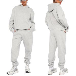 <span class=keywords><strong>Ensemble</strong></span> <span class=keywords><strong>pantalon</strong></span> décontracté pour <span class=keywords><strong>femme</strong></span>, couleur unie, sweat à capuche <span class=keywords><strong>en</strong></span> polaire à manches longues et tissu <span class=keywords><strong>en</strong></span> polyester ample pour la saison d'automne - Product Image 4