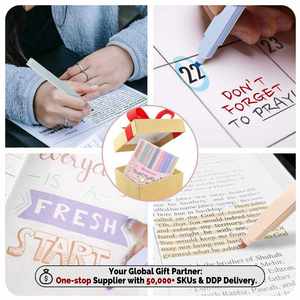 Factory OEM Custom Logo Highlighter Rectangular Marker Cheap Morandi Pastel Multicolor <b>Multi</b> <b>Colored</b> Highlighters <b>Pen</b> Set - Product Image 5