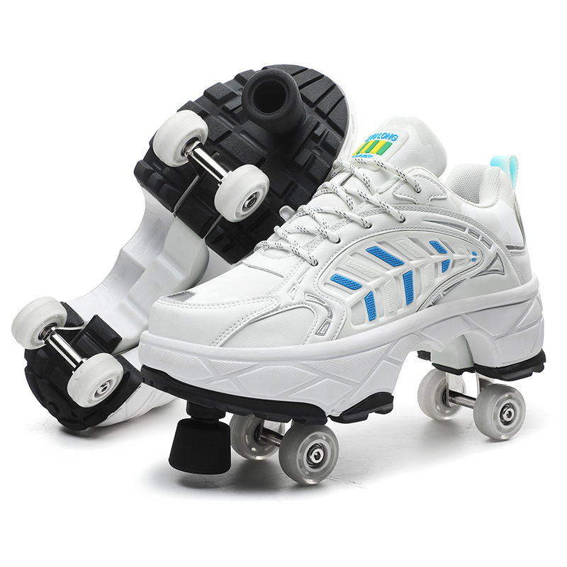 Wheel Roller Quad Kick Roller Skates Retractable $75 Avg Quad Kick