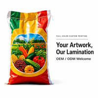 Sac tissé laminé BOPP imperméable pour légumes et produits horticoles, impression personnalisée, vente en gros