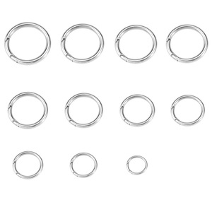 Boucle ronde en acier inoxydable, crochet pour sac porte-clés, connecteur mousqueton avec boucle à ressort - Product Image 5