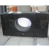 Prefab Vanity Top Granit Hitam Murah Meja Dapur Sintetis