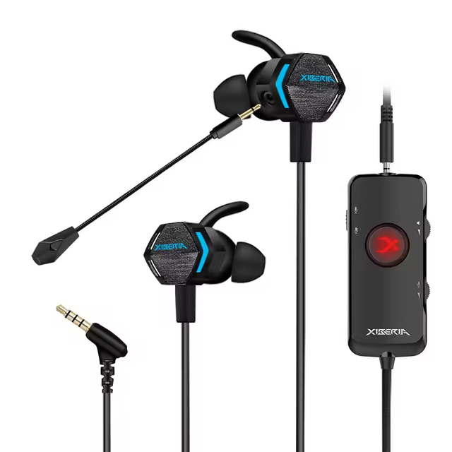 Gaming Earphone Wired DynamicIn-Ear Ultra-Low Headset 3.5mm Latency With Microphone Earbud Headset for Mobile Phone/Pc