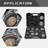 Podofo – Kit d'outils professionnels 13 pièces pour étrier de frein à disque avant/arrière, outil de rétraction, étui rigide en fer, outils de réparation automobile, garantie 2 ans