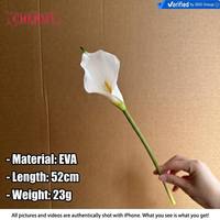 DC133 Bunga Calla Lily EVA Buatan Terbaik Warna Putih untuk Dekorasi Pernikahan, Pesta, dan Hiasan Meja