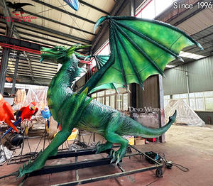 Dragon volant grandeur nature en mousse métal haute densité intérieur/extérieur parc d'aventure centre commercial parc sportif d'aéroport - Product Image 5