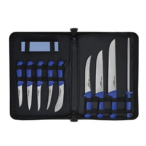 Set di <span class=keywords><strong>Coltelli</strong></span> da Macellaio in Plastica con Acciaino, Coltello da Chef per Sezionare, Disosso Retto, Granton da Macellaio, per Sfilettare il Pesce e Scanno - Product Image 3