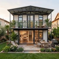 Maison conteneur pliable et extensible de 20 pieds ou 40 pieds, villa préfabriquée isolée thermiquement avec cuisine et salle de bain complètes