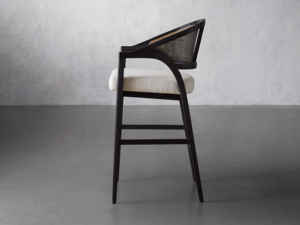 كرسي بارستول مخصص من الخشب الصلب الداخلي بتصميم بسيط وفاخر خفيف - Product Image 3