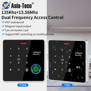 TF886-03 125khz + 13,56 MHz Thẻ RFID Bàn phím điều khiển truy cập EM MF Máy mở khóa cửa độc lập Đầu ra Wiegand Hợp kim kẽm - Product Image 2
