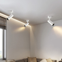 Plafonnier LED encastré 7W IP44 moderne, dimmable, sans cadre, à angle de faisceau réglable, haute luminosité pour l'éclairage intérieur des hôtels